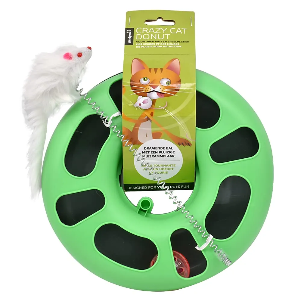 Euromarketing Crazy Cat Donut gioco per gatti 3 in 1