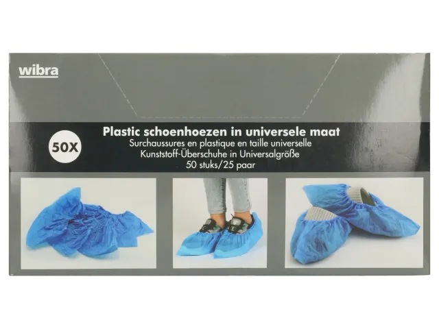 Wibra Copriscarpe Plastica 25 Paia 50 Pezzi monouso