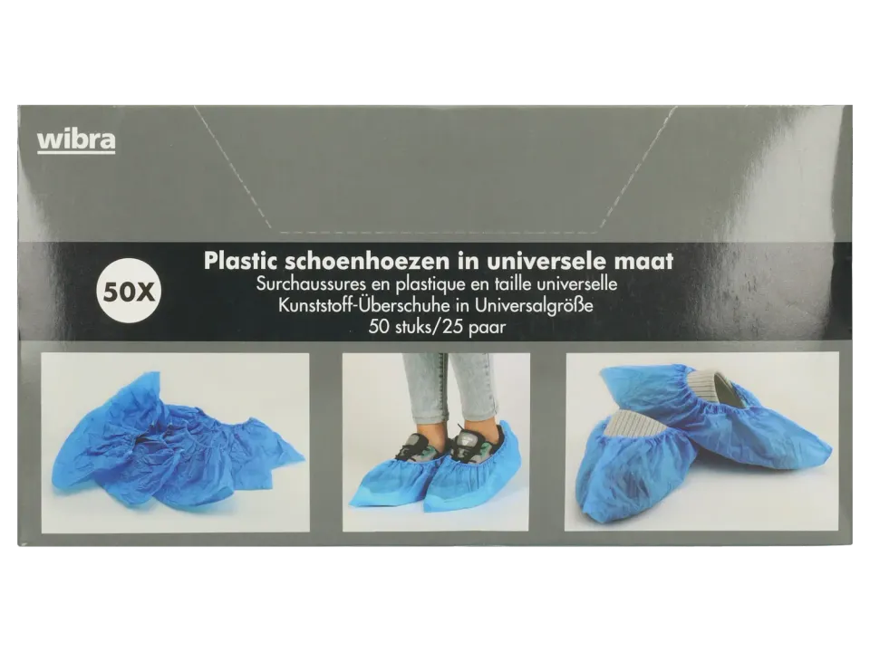 Wibra Copriscarpe Plastica 25 Paia 50 Pezzi monouso