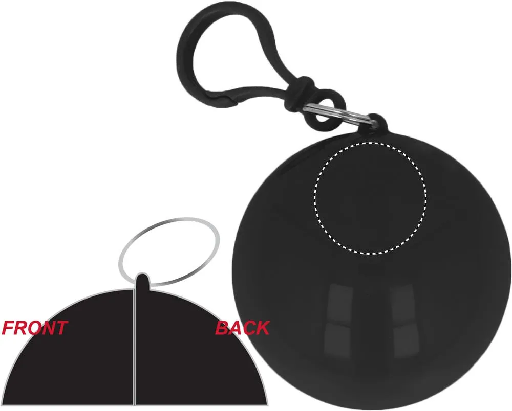 3BPRO MO7421 poncho pioggia PE trasparente con custodia