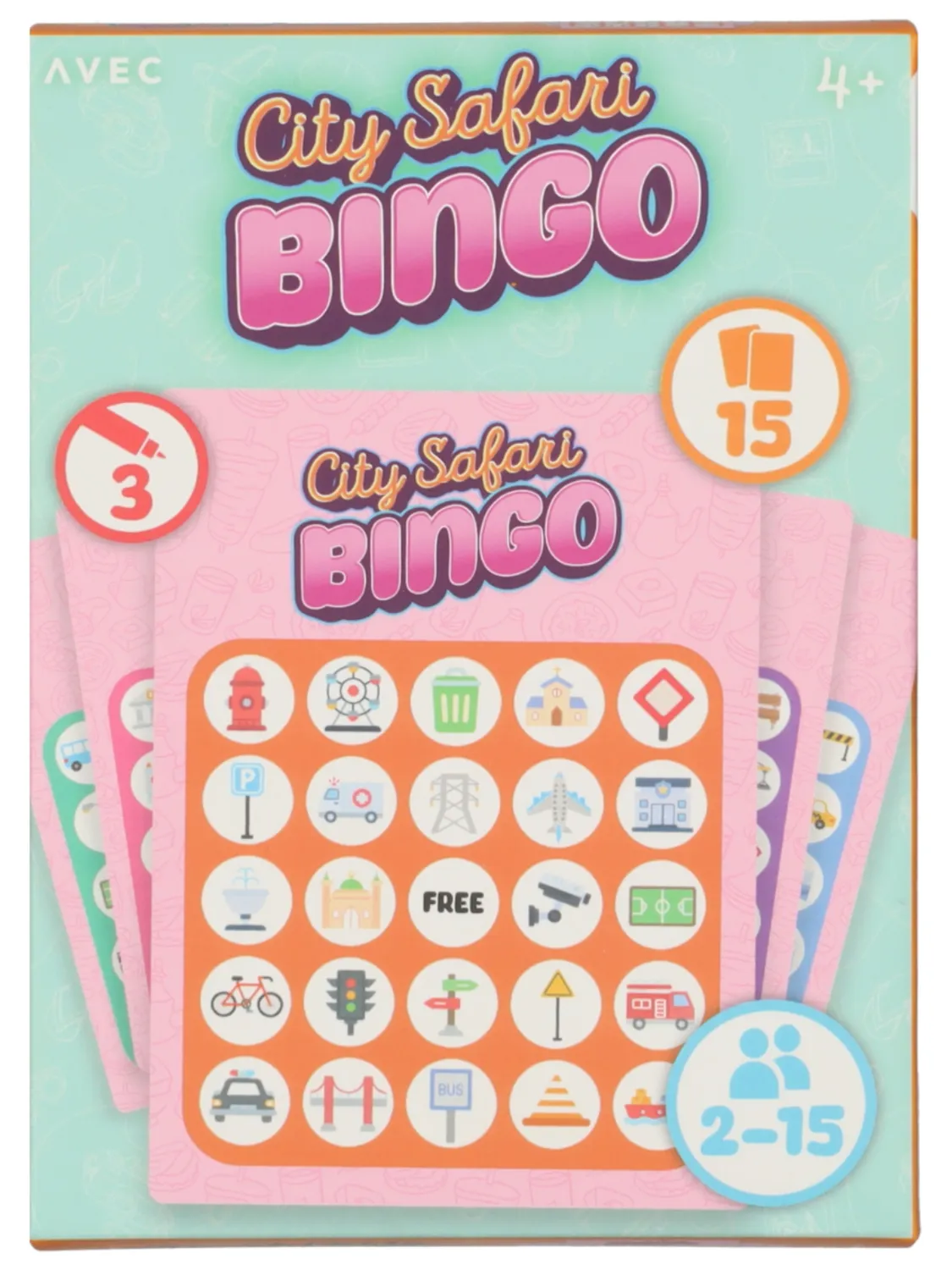 Wibra bingo 15 schede gioco società pennarelli