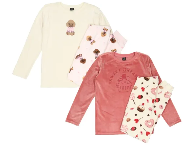 Wibra pigiama bambina 2 pezzi maniche lunghe elasticizzato