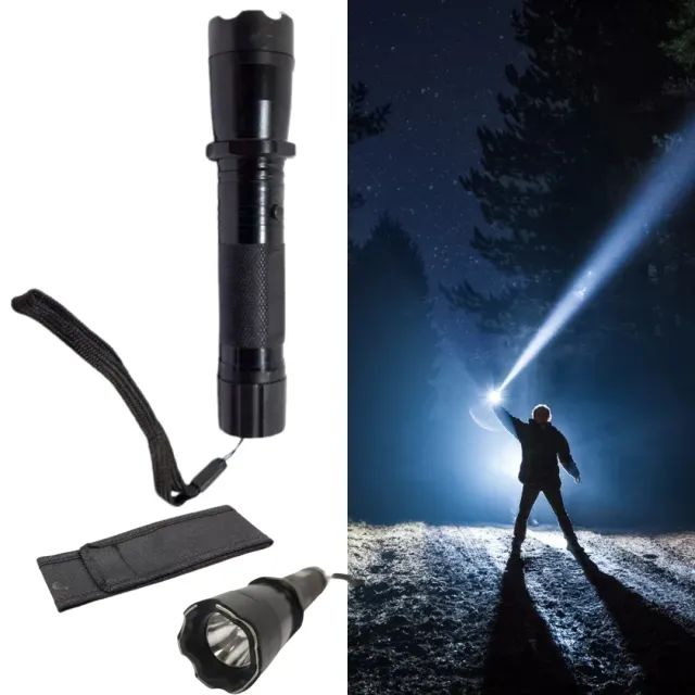 ADAMANTA BL-101 Torcia Tattica LED con Storditore 2 in 1