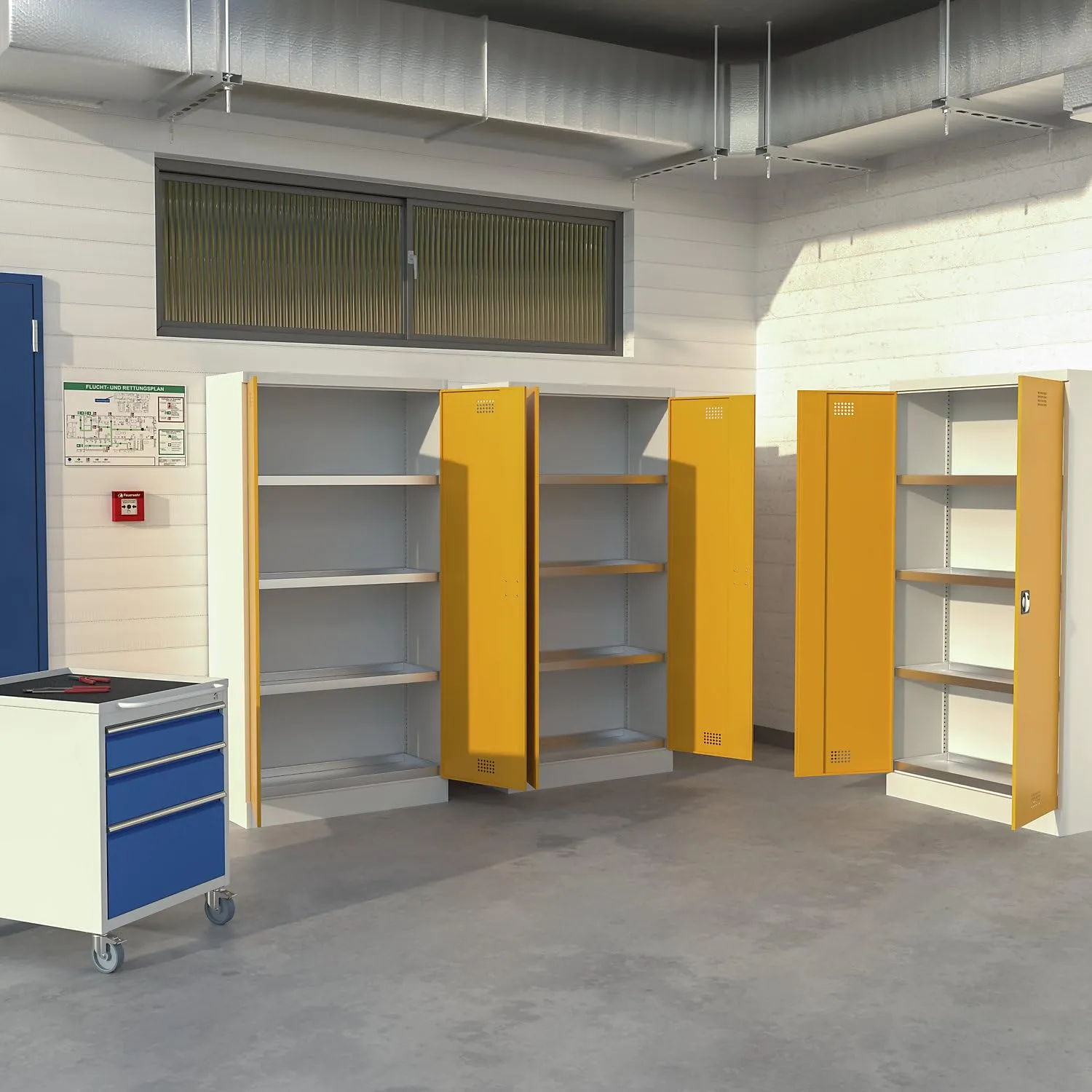 Kaiserkraft Eurokraft Basic Armadio ecologico 1800 mm 3 ripiani