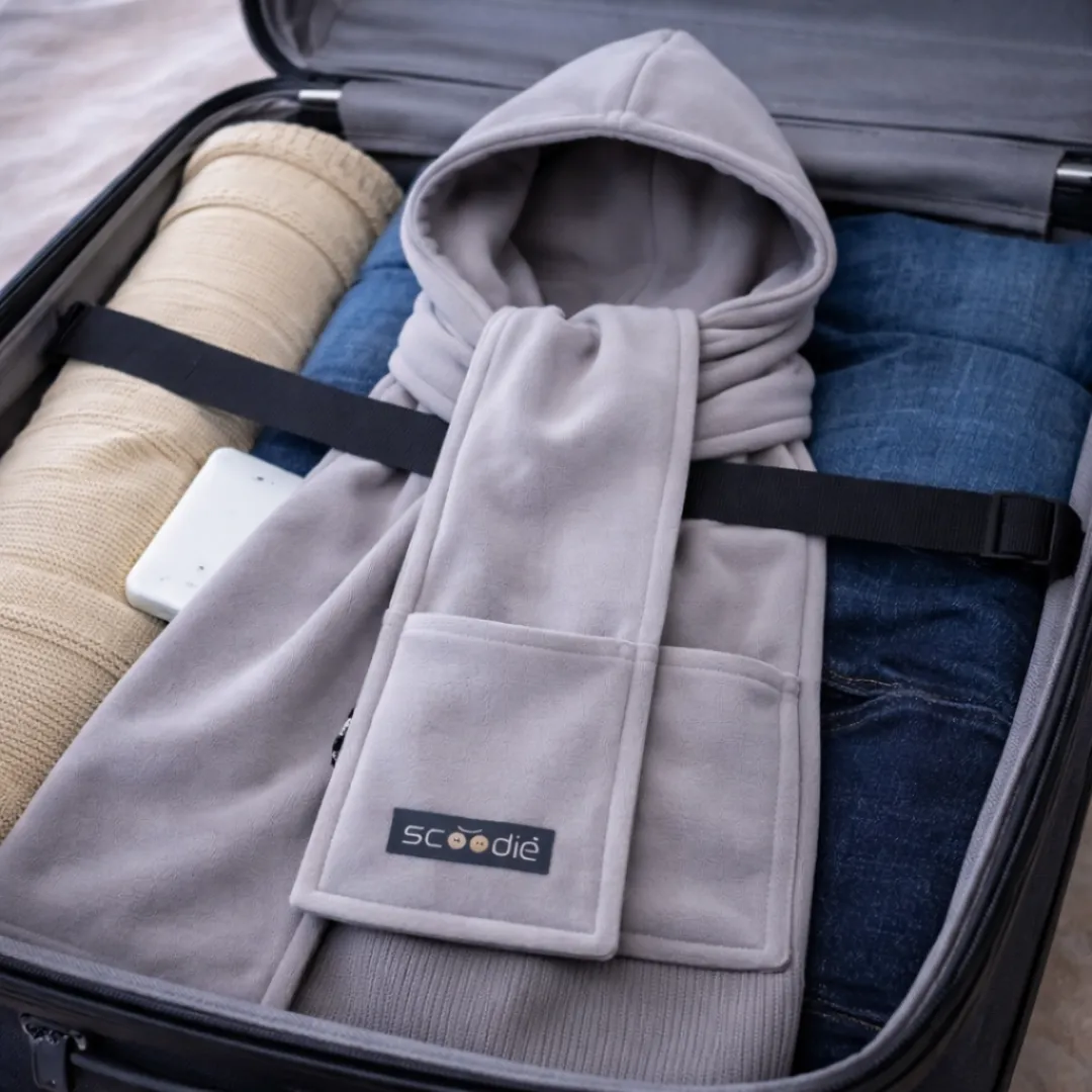 ADAMANTA Scoodie 7031 sciarpa con cappuccio in pile