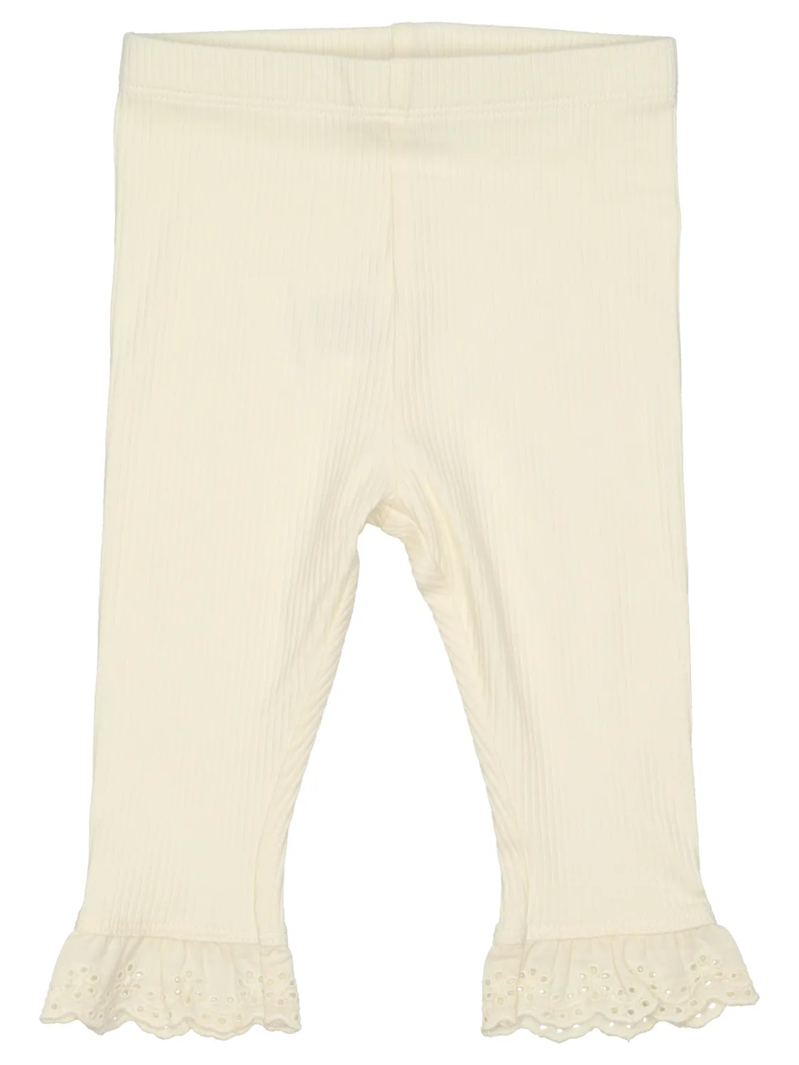 Wibra leggings neonata cotone balze broderie costina