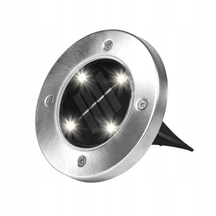 ADAMANTA 350 Luci Solari da Giardino a Disco 4 Pezzi