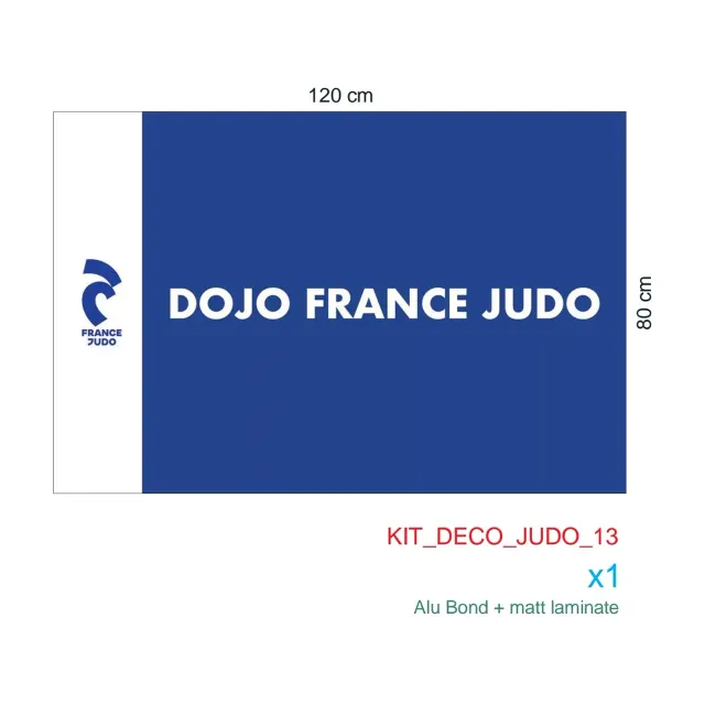 3BPRO Dojo France Judo Cartello Personalizzato