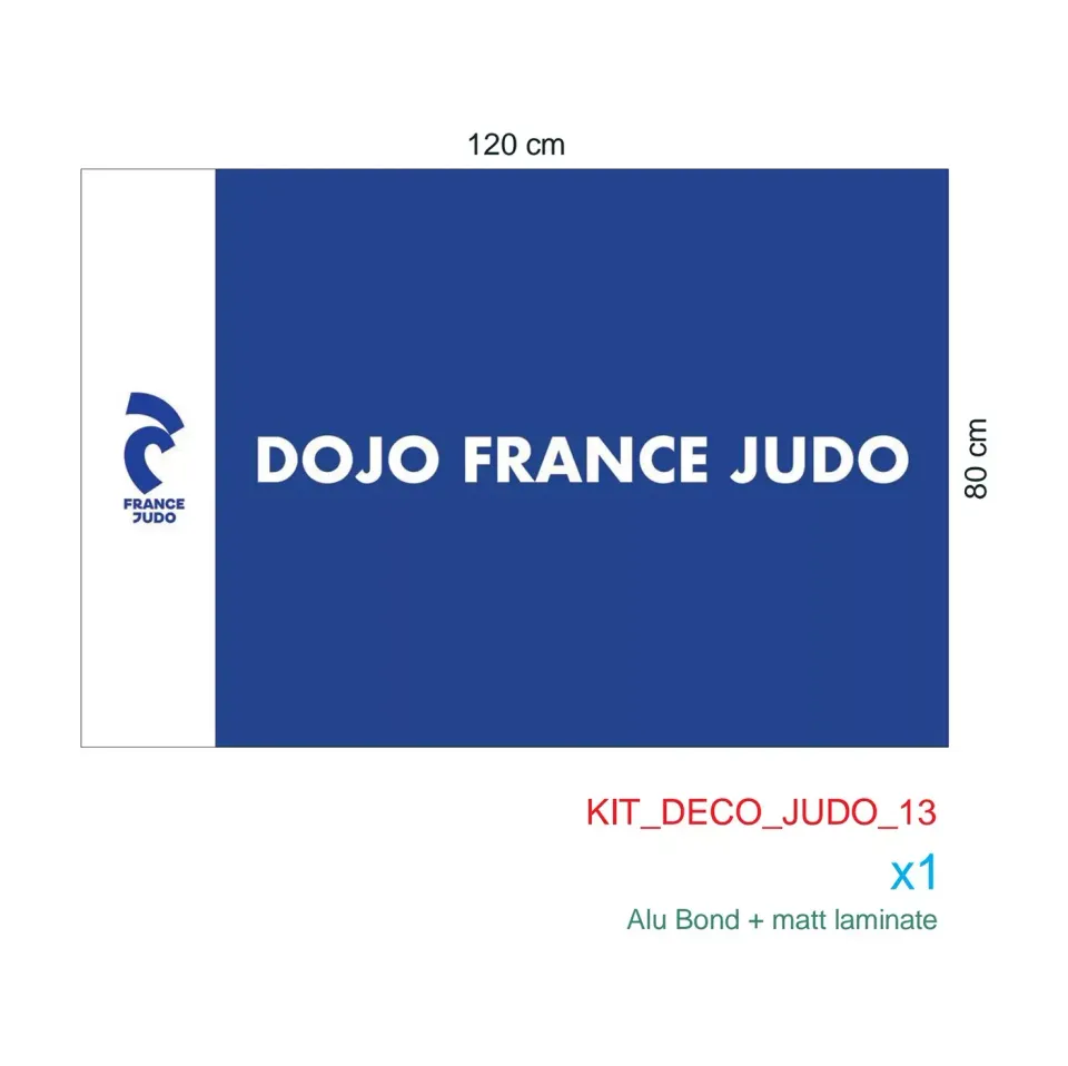 3BPRO Dojo France Judo Cartello Personalizzato