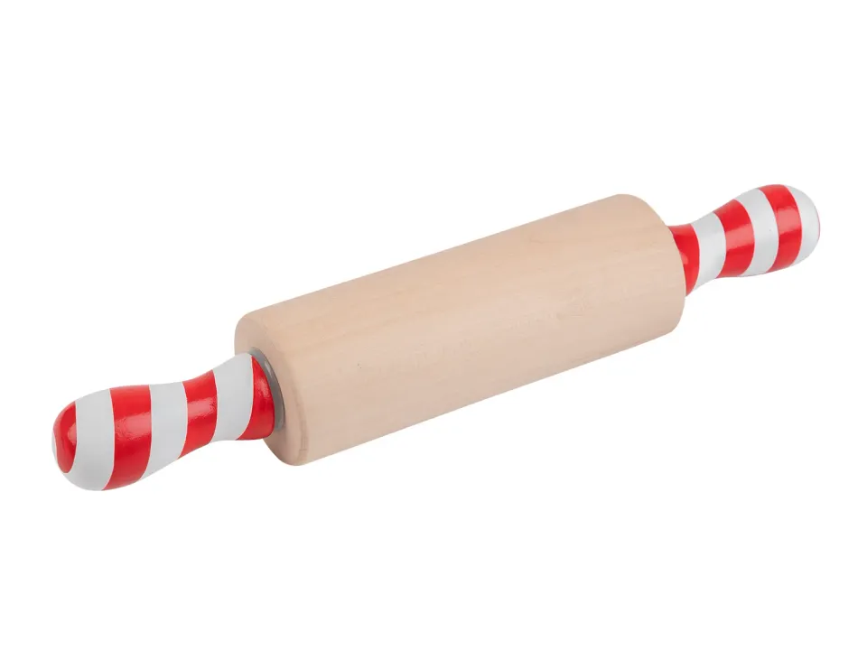 Wibra Matterello Legno 24 cm manici rossi cucina