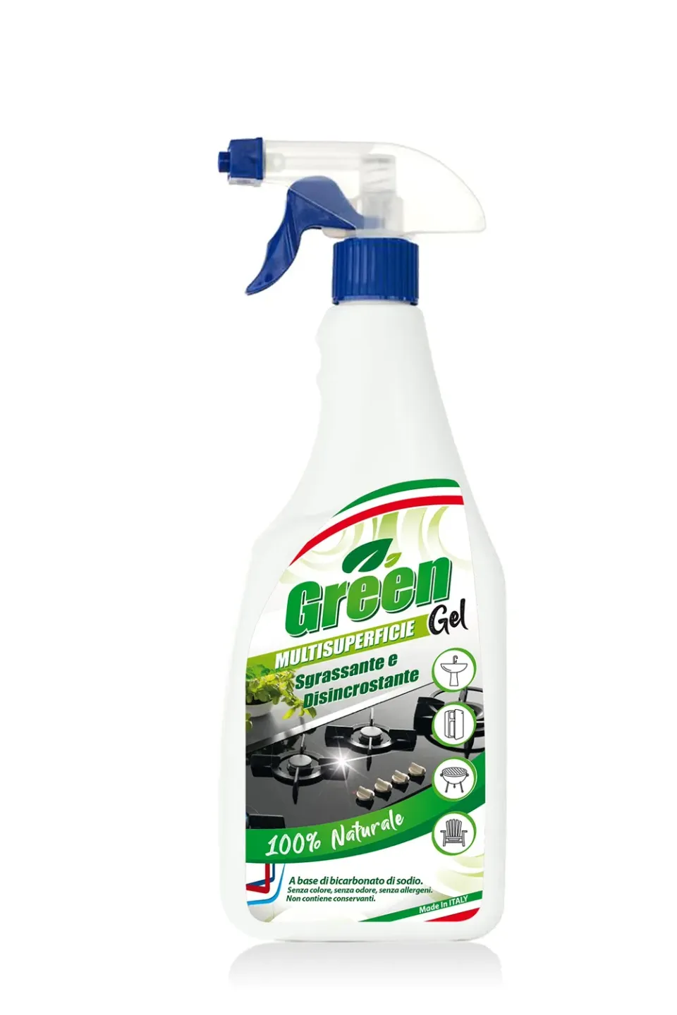 Euromarketing Green Gel sgrassante spray 750 ml bicarbonato