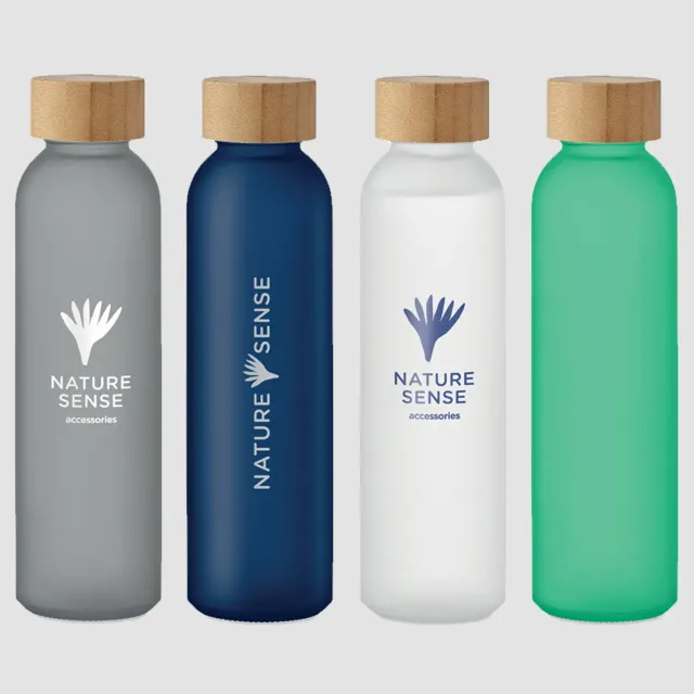 3BPRO MO2105 bottiglia vetro smerigliato 500 ml bambù
