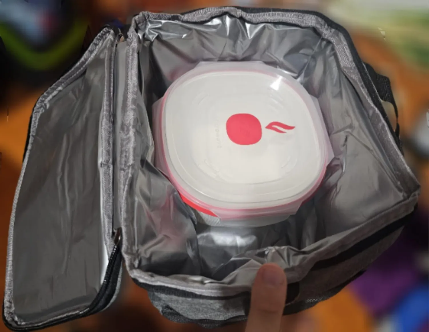 Kaefuys Borsa termica 33L con tracolla caldo-freddo grigia