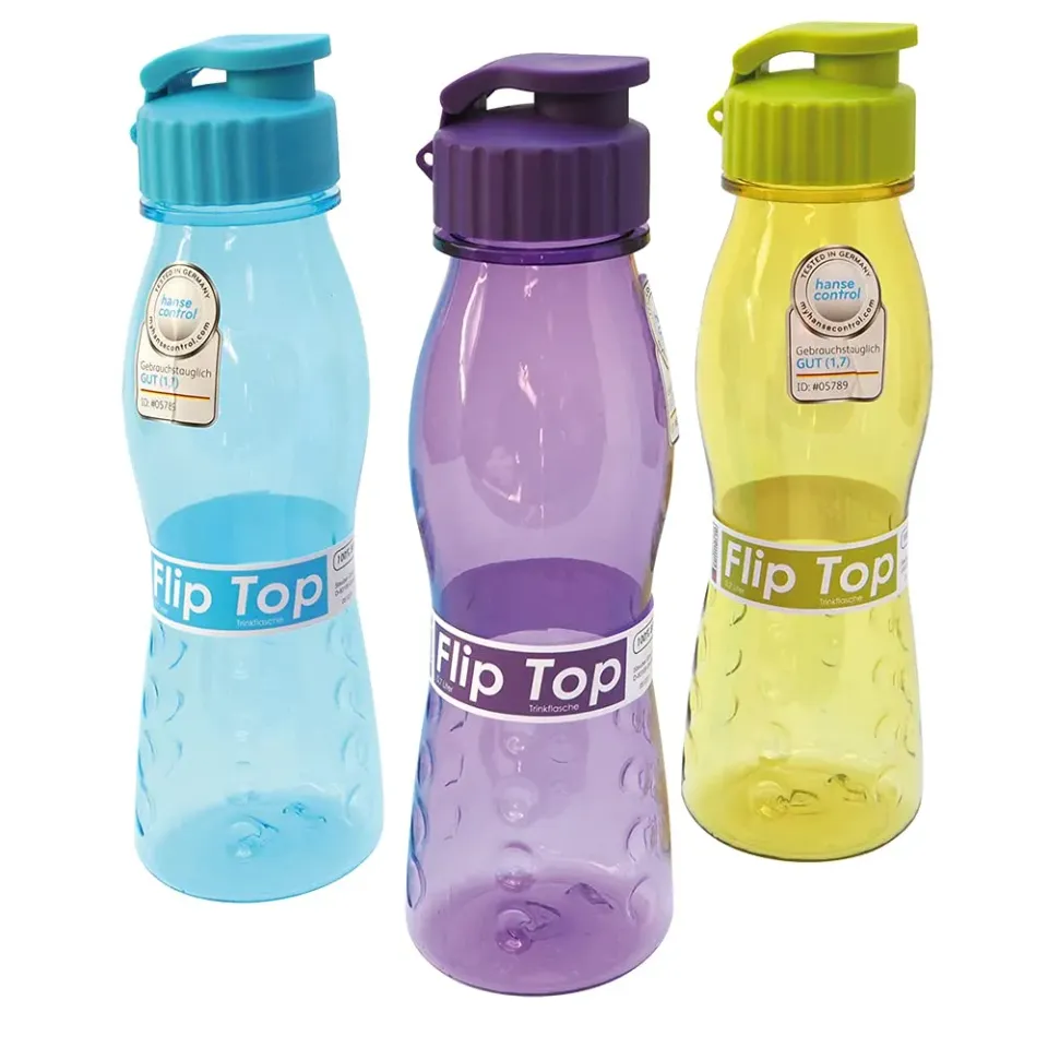 Flip Top borraccia 0,7 l trasparente chiusura rapida